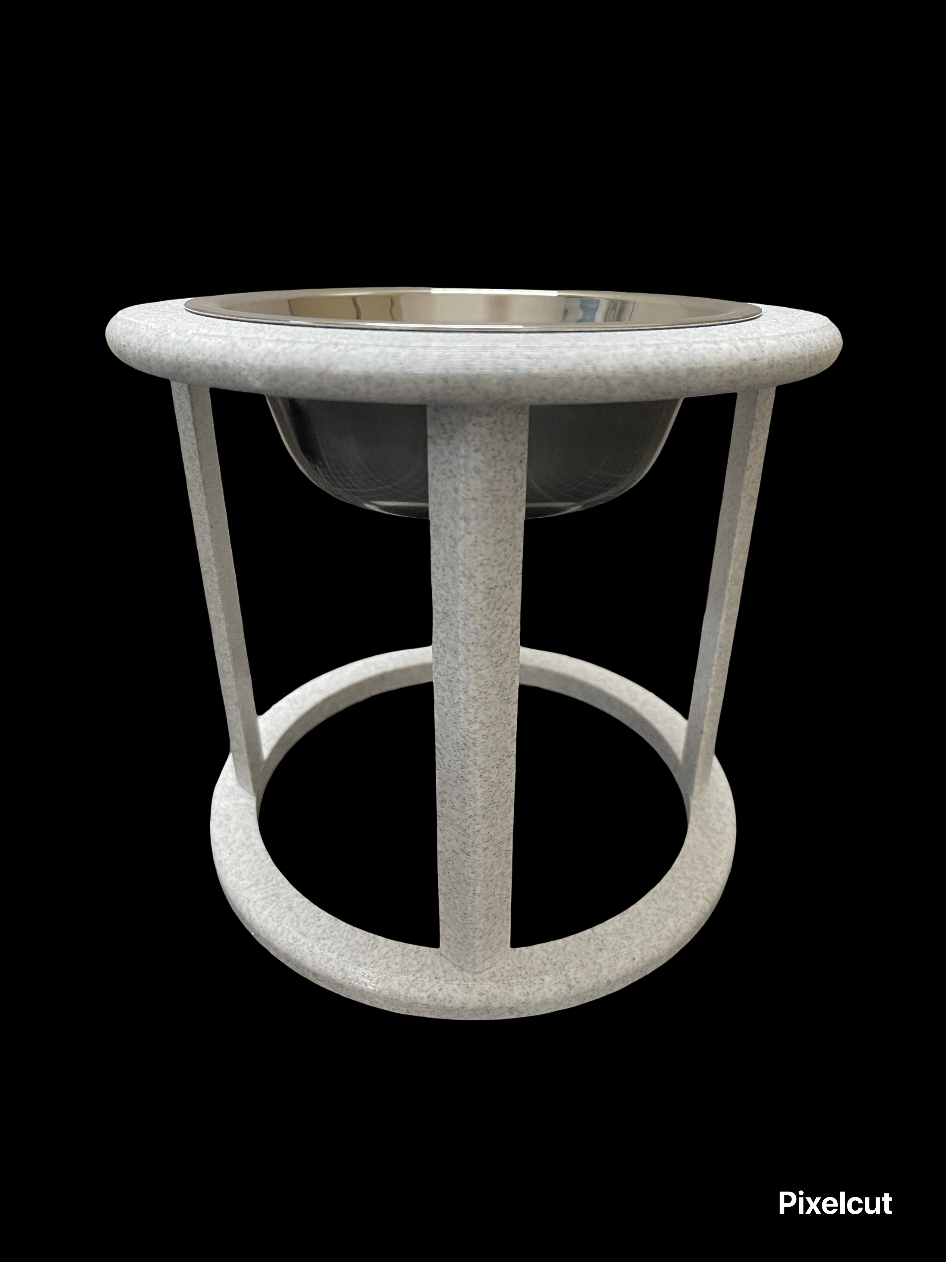 Elevated cat bowl marble