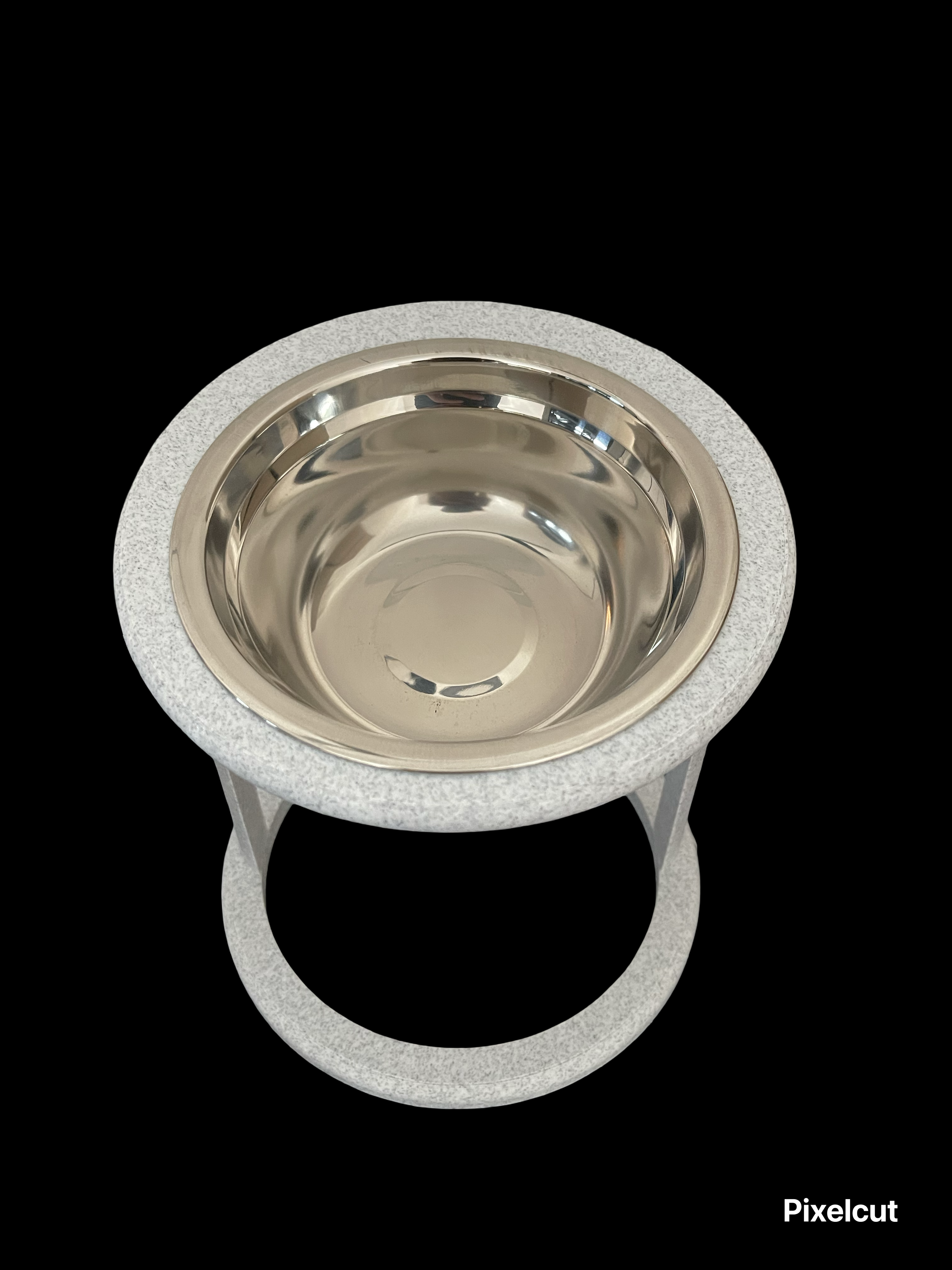 Elevated cat bowl marble